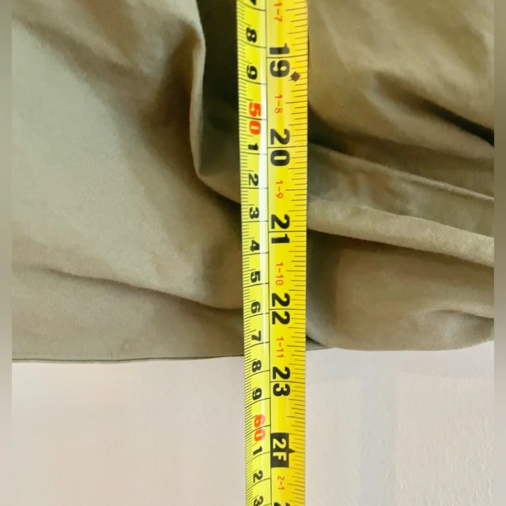 Lauren Ralph Lauren Twist-Front Cotton Broadcloth Shirt Olive green 18W-Like New - Picture 13 of 13